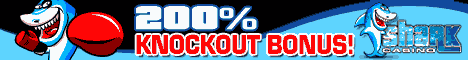 Shark Casino 200% match bonus