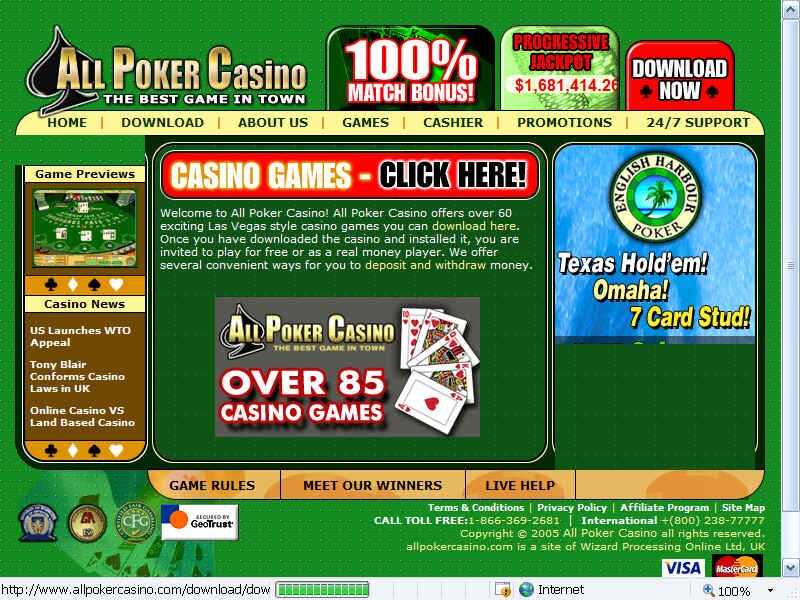 $77 Bonus at All Poker Casino