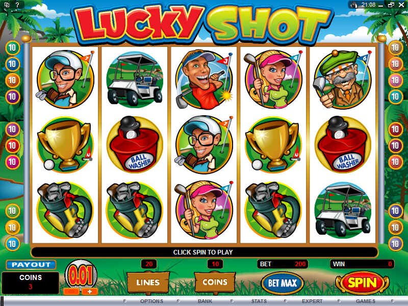 Play the new slot machine Lucky Shot at Golden Tiger Casino.