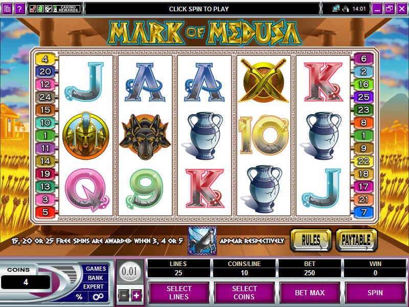 Mark of Medusa Bonus Video Slot Machine.