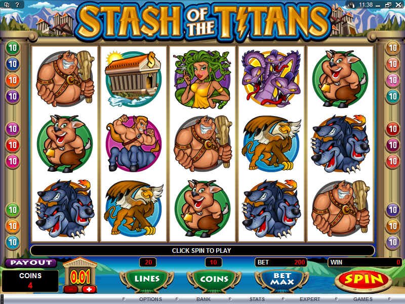 New slot machine at Players Palace Casino.